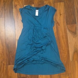 Soma Teal Wrap-Style Midi Dress